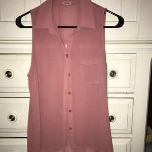 ESSENTIALS BY FULL TILT DUSTY PINK BUTTON UP SHIRT